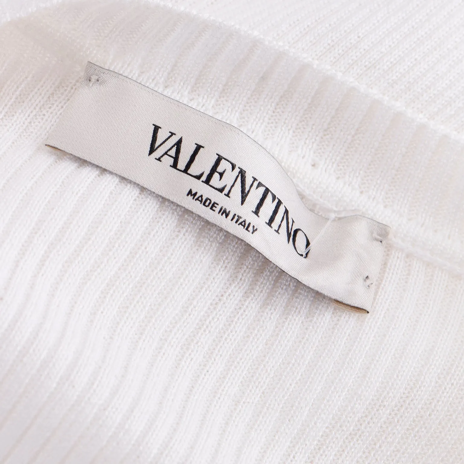 2000s Valentino White Cotton Cardigan Sweater s Cutwork & Embroidery