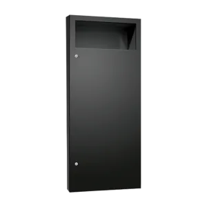 ASI 6474-2-41PC Waste Receptacle - Semi Recessed - Powder Coated