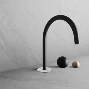 BARiL B35-8100-00L-KC Wall-Mounted Lavatory Faucet Spout With Deck Mounted Handles