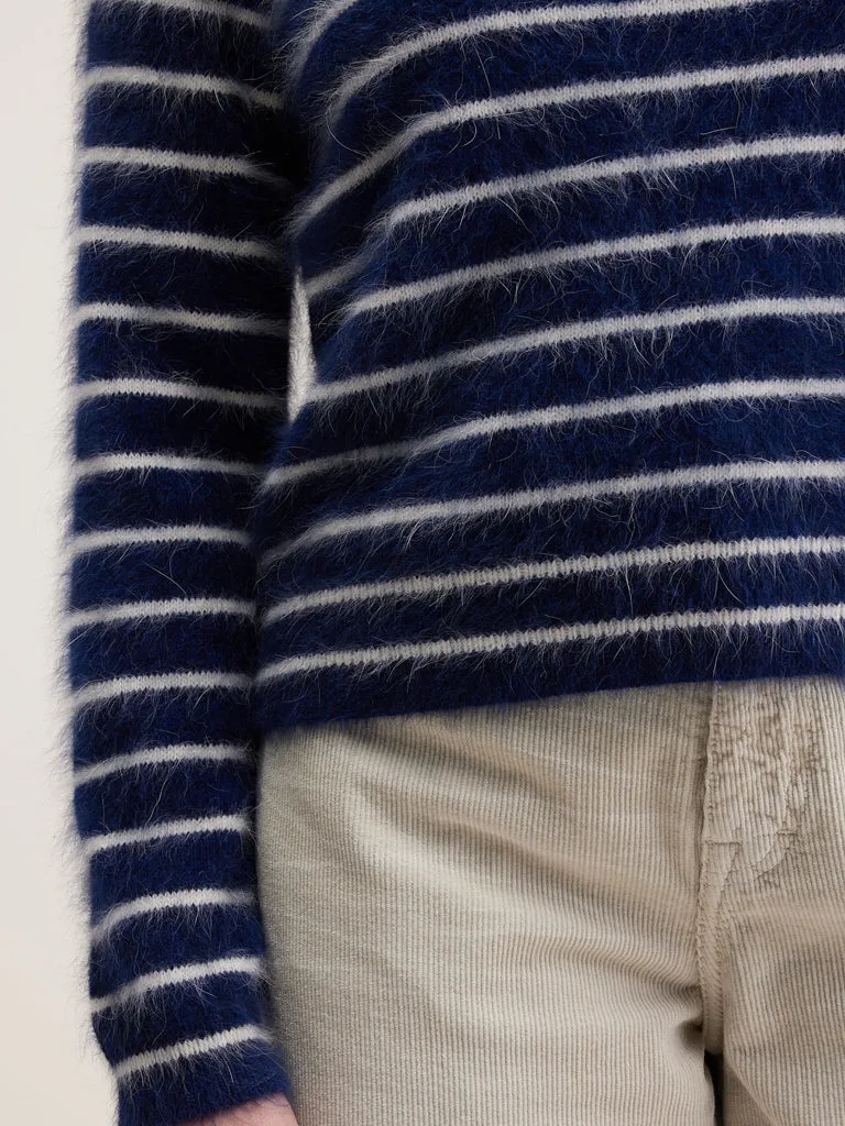Bellerose Dato Stripe Sweater in Navy White