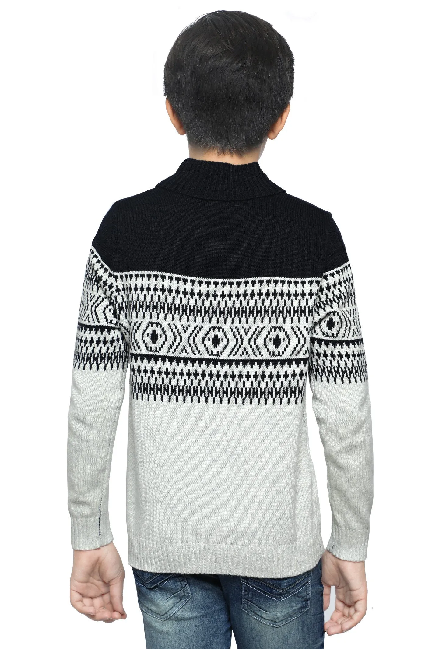 Boys Sweaters In Black SKU: KBE-0169-BLACK