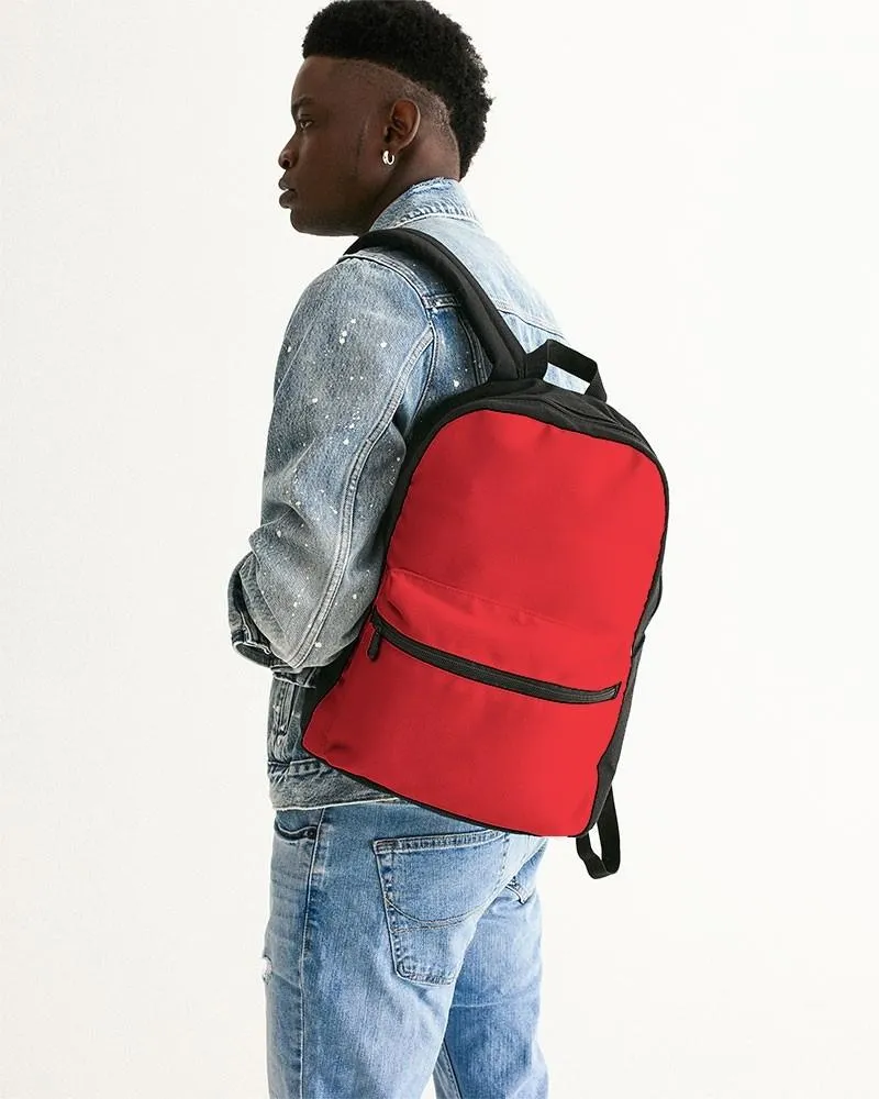Bright Red Canvas Backpack | Bright Pure Red | C0M100Y100K0