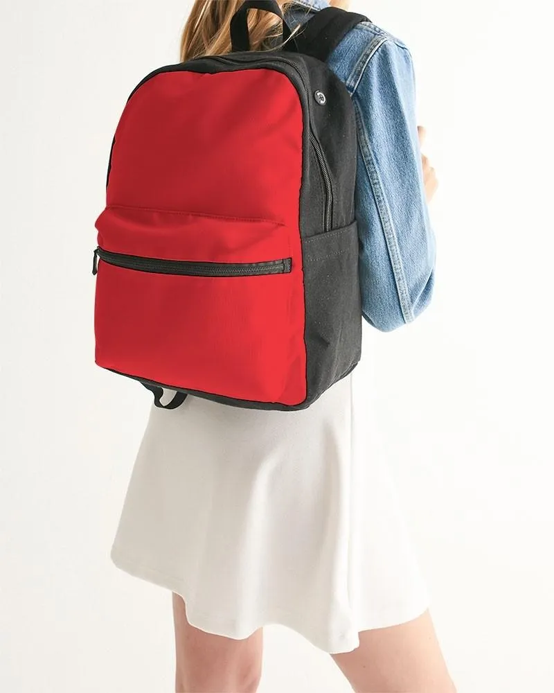 Bright Red Canvas Backpack | Bright Pure Red | C0M100Y100K0