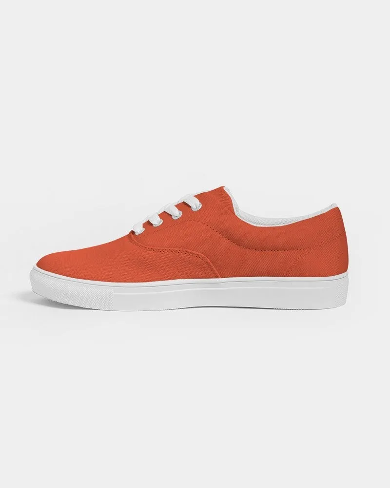 Bright Red Orange Men's Canvas Sneakers | Men's | Bright Pure Red Orange | C0M88Y100K0