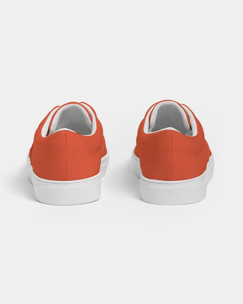 Bright Red Orange Men's Canvas Sneakers | Men's | Bright Pure Red Orange | C0M88Y100K0