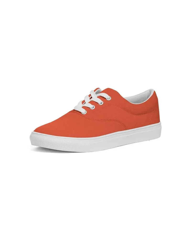 Bright Red Orange Men's Canvas Sneakers | Men's | Bright Pure Red Orange | C0M88Y100K0