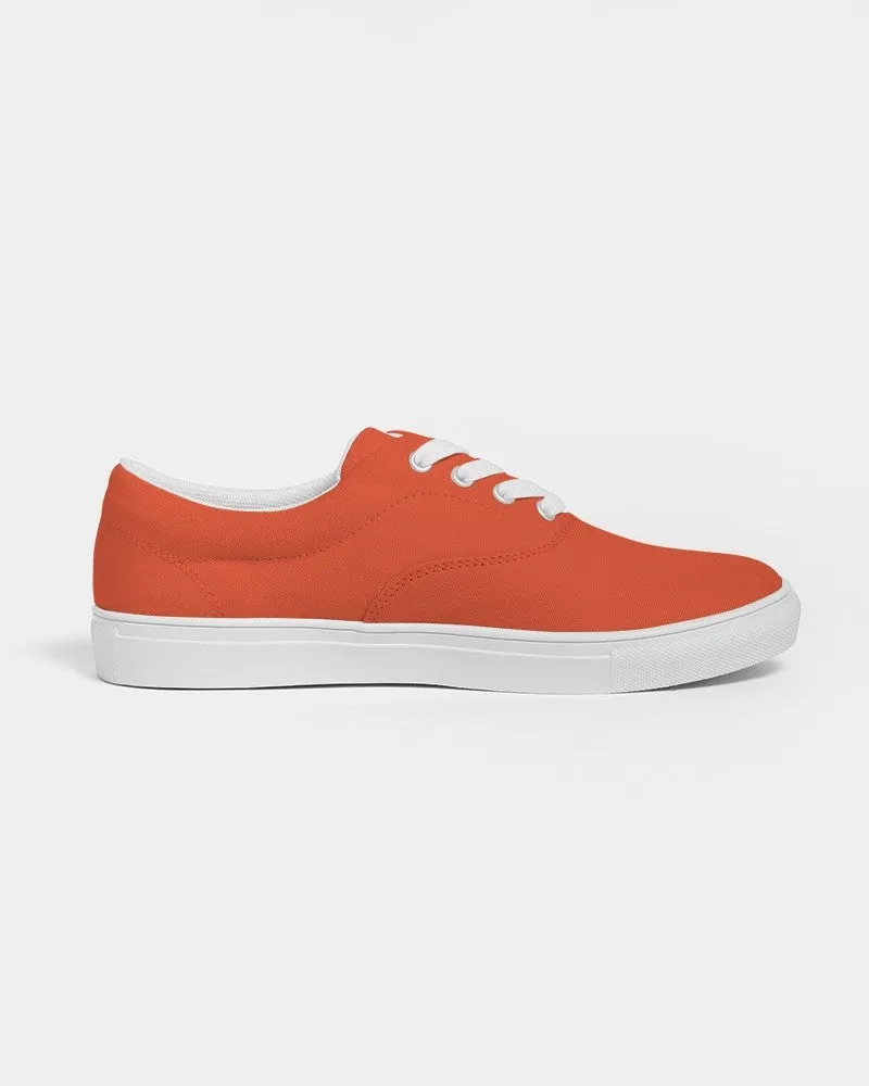 Bright Red Orange Men's Canvas Sneakers | Men's | Bright Pure Red Orange | C0M88Y100K0
