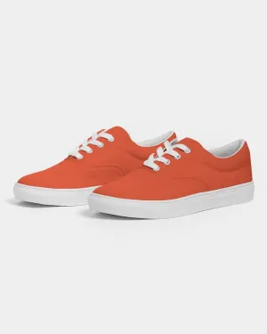 Bright Red Orange Men's Canvas Sneakers | Men's | Bright Pure Red Orange | C0M88Y100K0