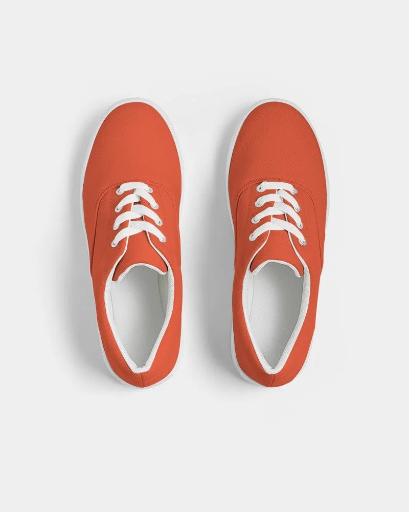 Bright Red Orange Men's Canvas Sneakers | Men's | Bright Pure Red Orange | C0M88Y100K0