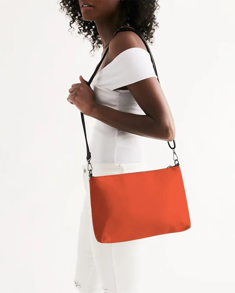 Bright Red Orange Zip Pouch | Bright Pure Red Orange | C0M88Y100K0