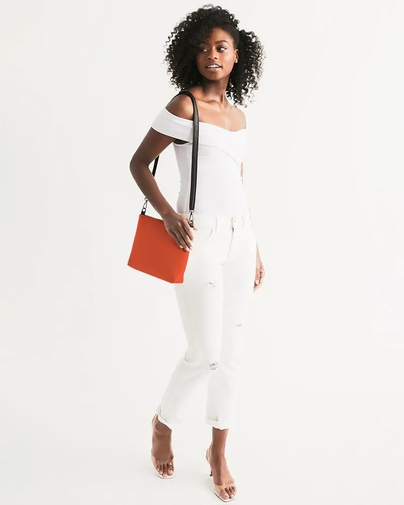 Bright Red Orange Zip Pouch | Bright Pure Red Orange | C0M88Y100K0