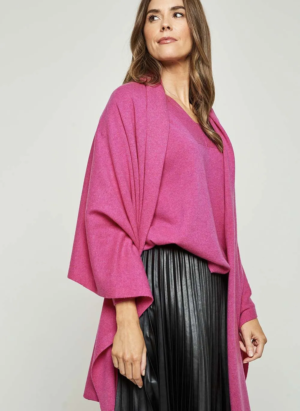 Cashmere Travel Wrap - Pink Soda
