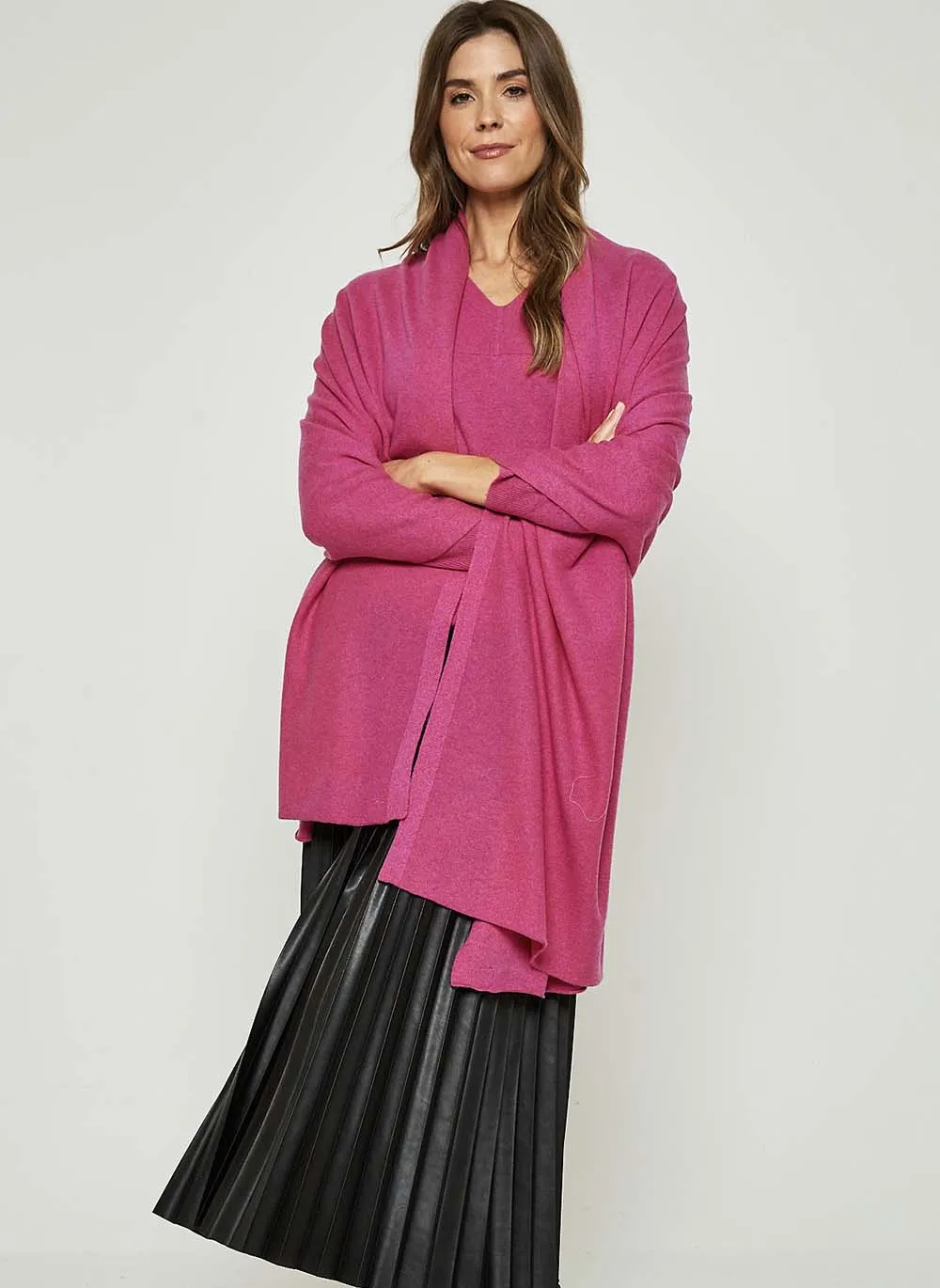 Cashmere Travel Wrap - Pink Soda