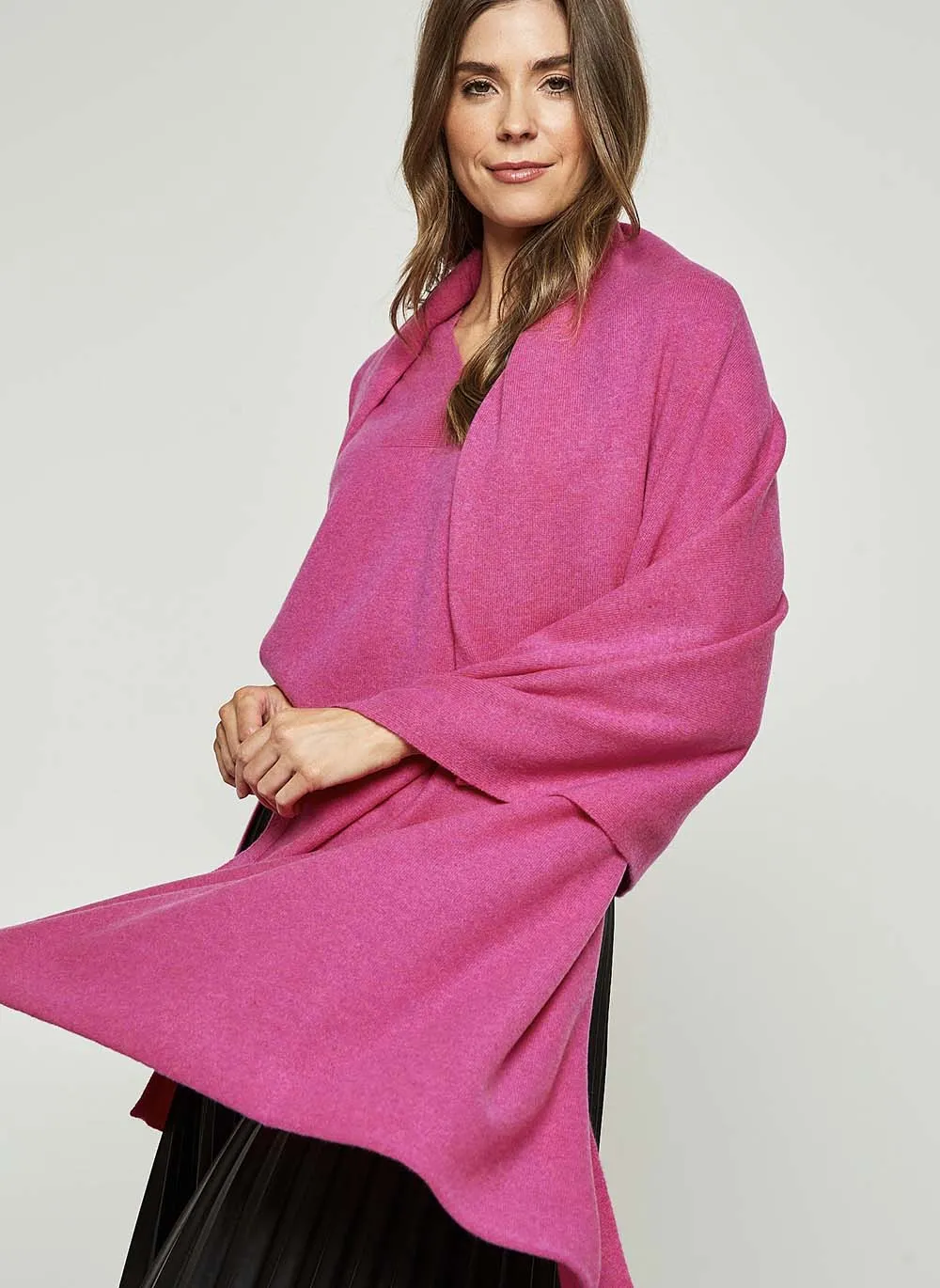 Cashmere Travel Wrap - Pink Soda