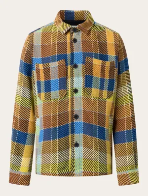 Checked overshirt - blue check