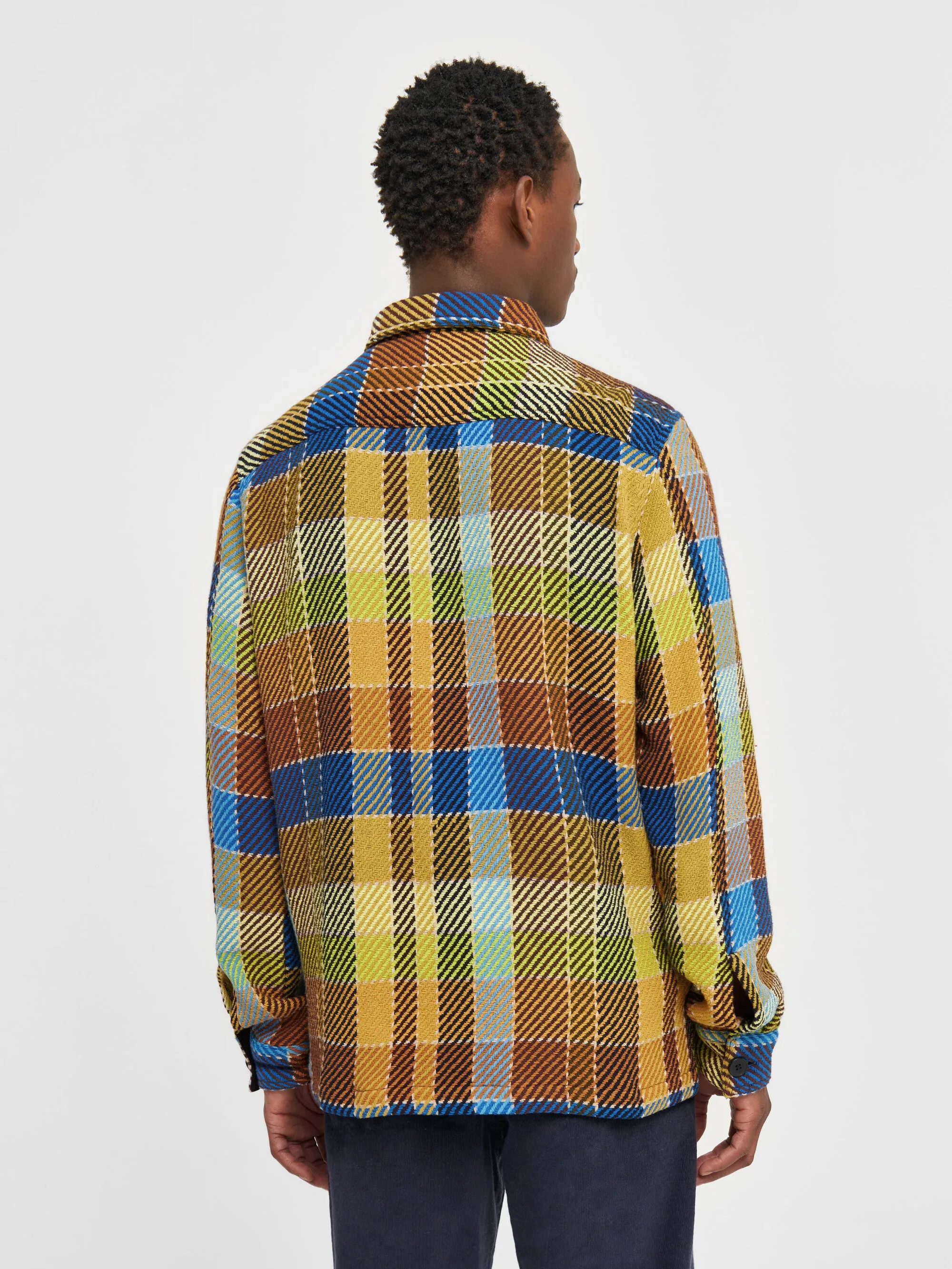 Checked overshirt - blue check
