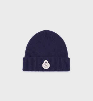 Crown Wool Beanie - Navy
