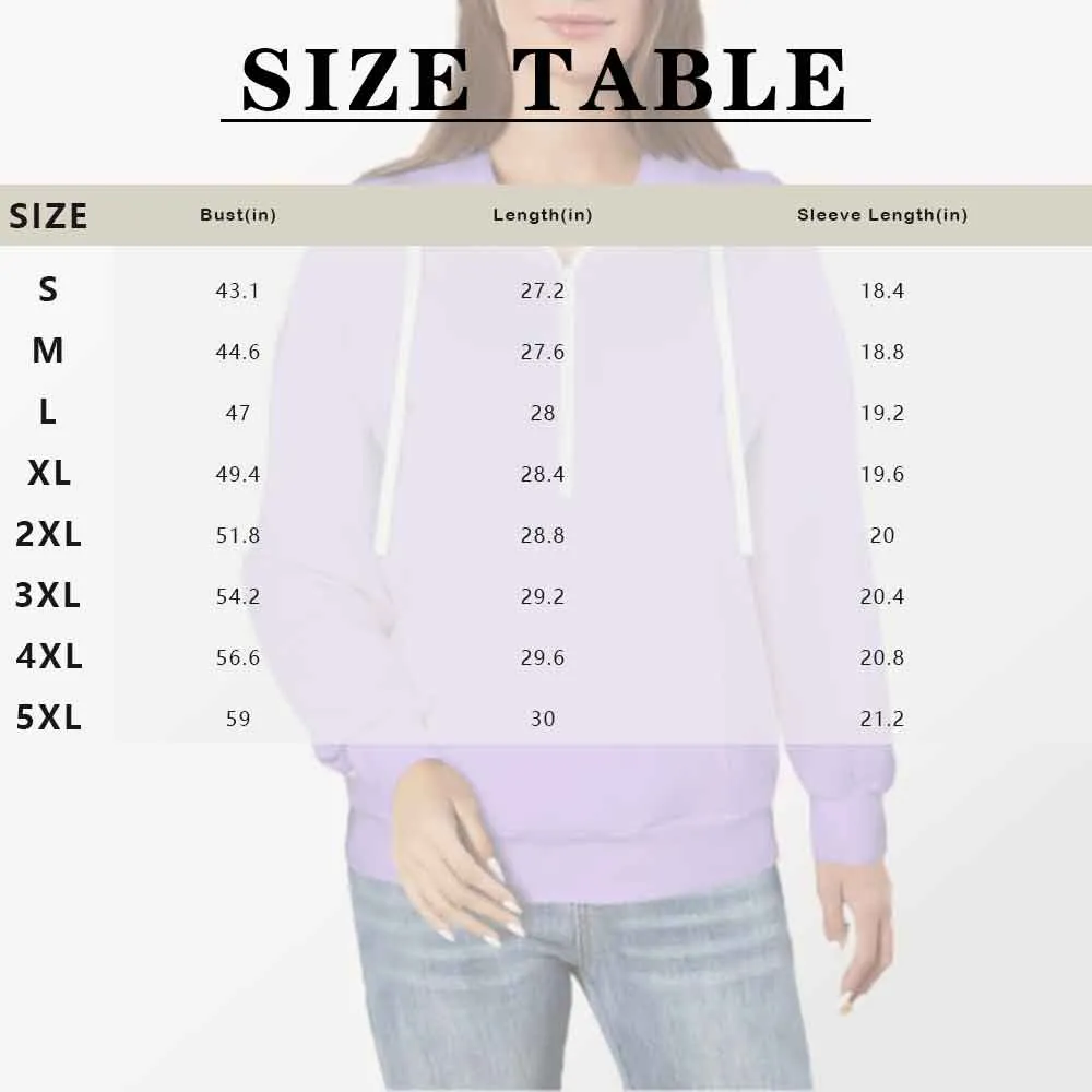Custom Face American Flag Style Women's Lapel Half Zip Pullover Drawstring Sweatshirts Fashion Outfits