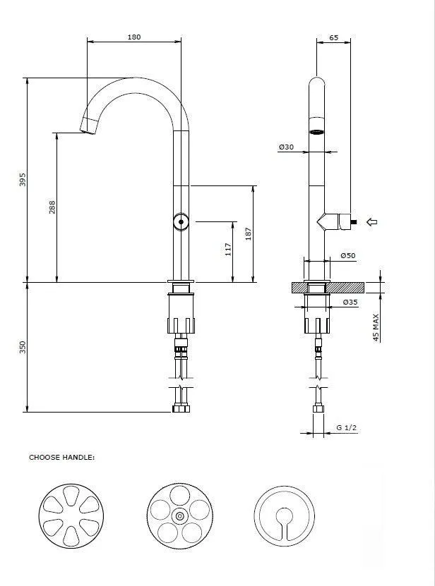 Forte Matte Black, kitchen mixer tap