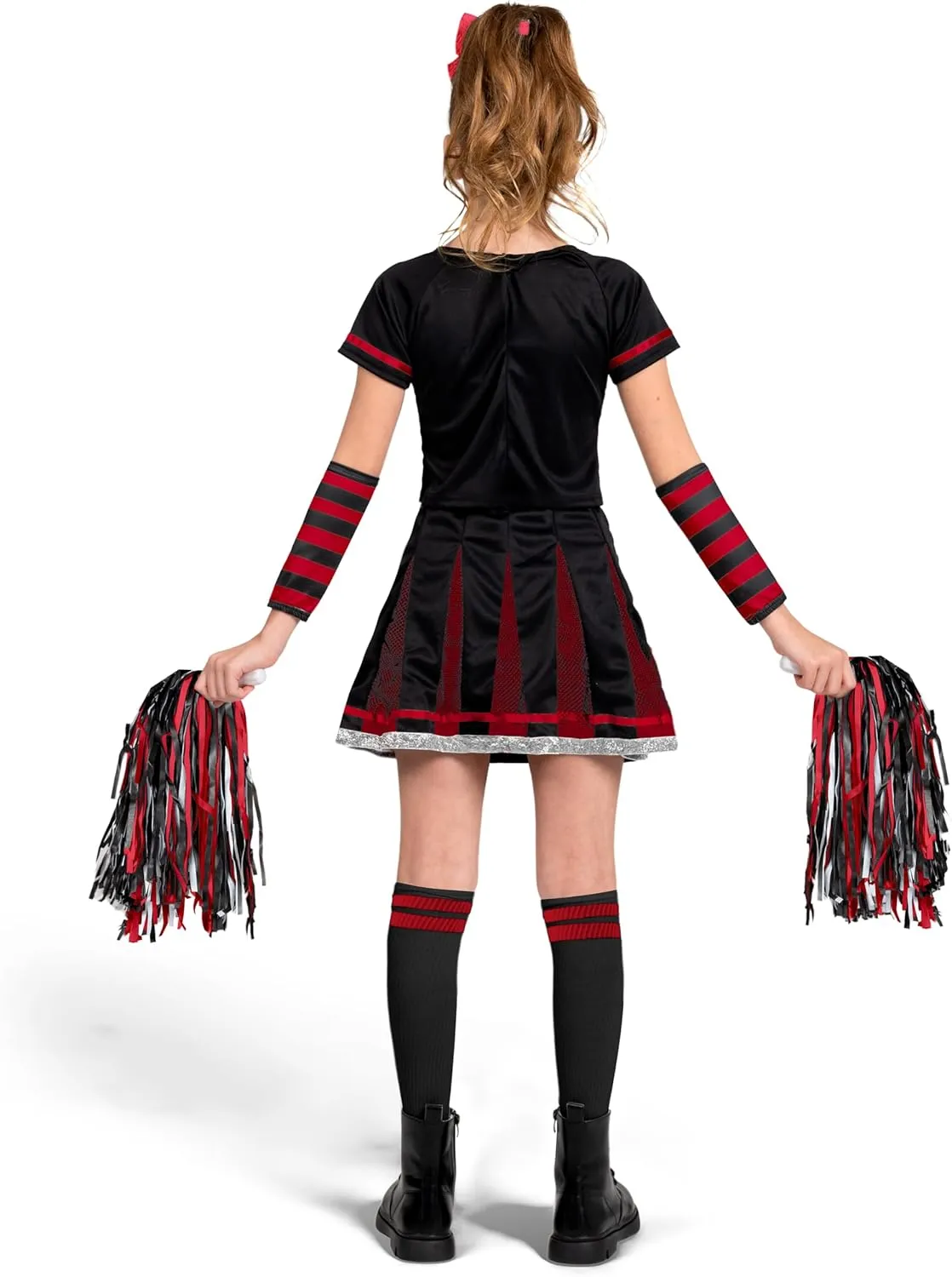 Halloween Cheerleader Costume Girls, Skull Scary