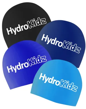 HydroKidz Children's Silicone Swim Cap Sets - Set of 4
