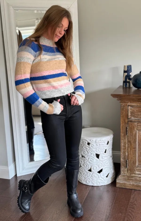 Indigo Mockneck Sweater