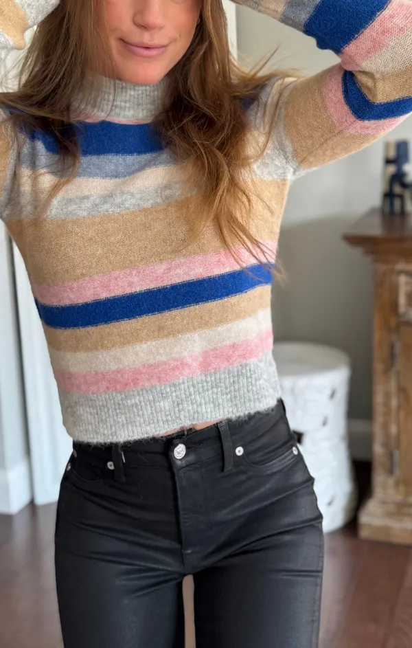 Indigo Mockneck Sweater