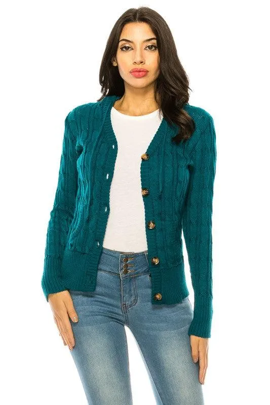 Knit Sweater Button Front