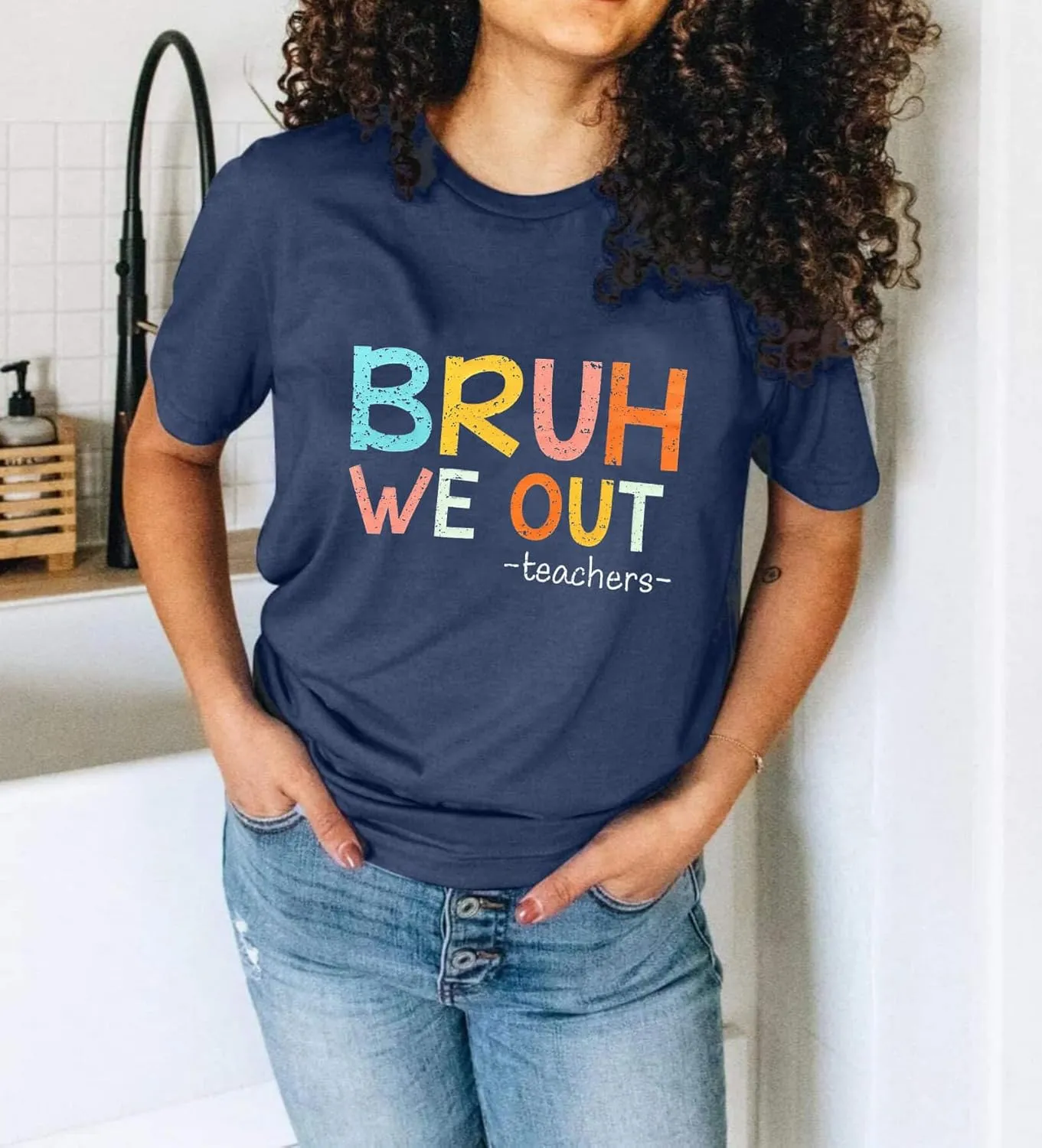 Last Day of School Teacher Shirt Womens Schools Out for Summer T-Shirt Happy Last Day Tee Tops