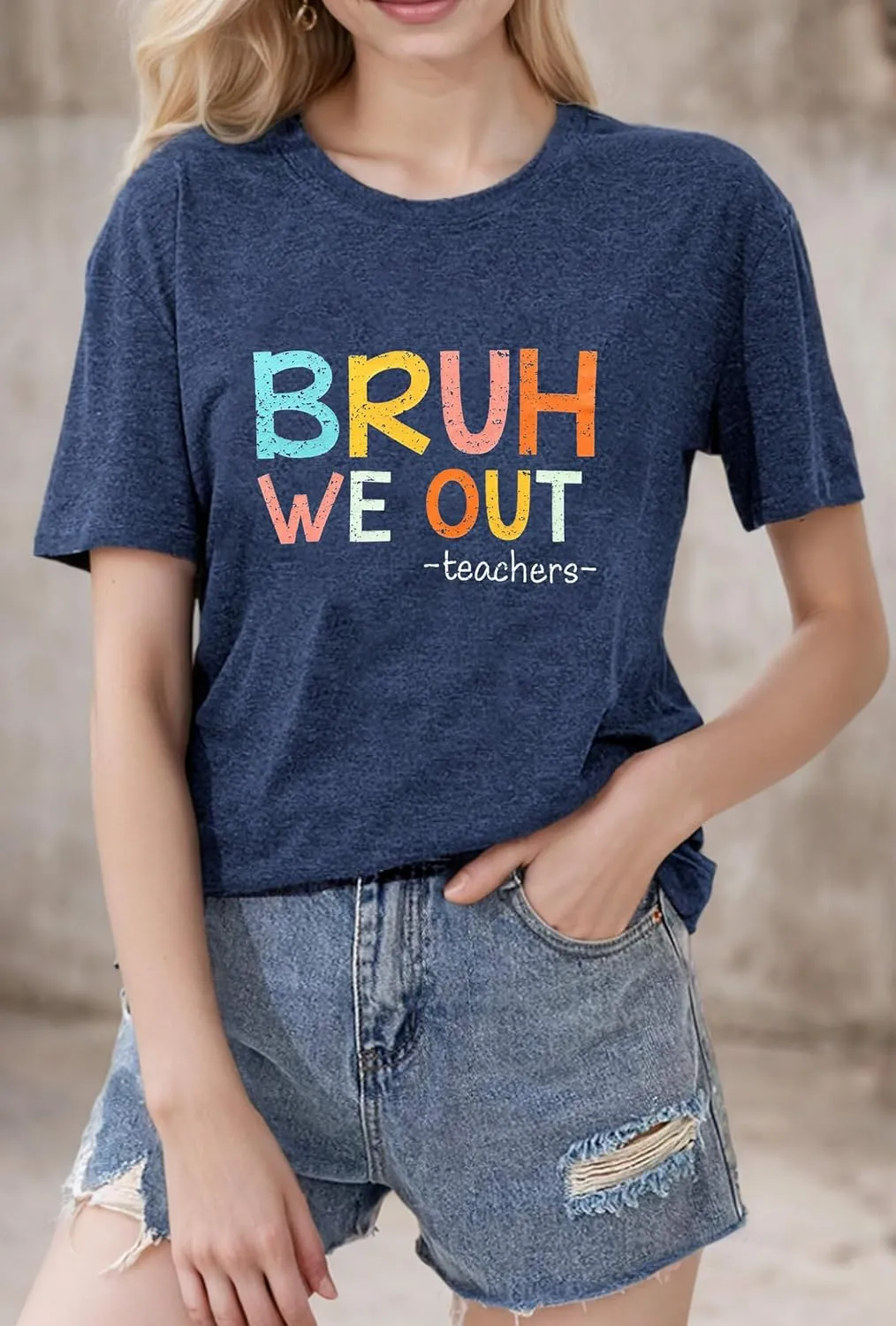 Last Day of School Teacher Shirt Womens Schools Out for Summer T-Shirt Happy Last Day Tee Tops
