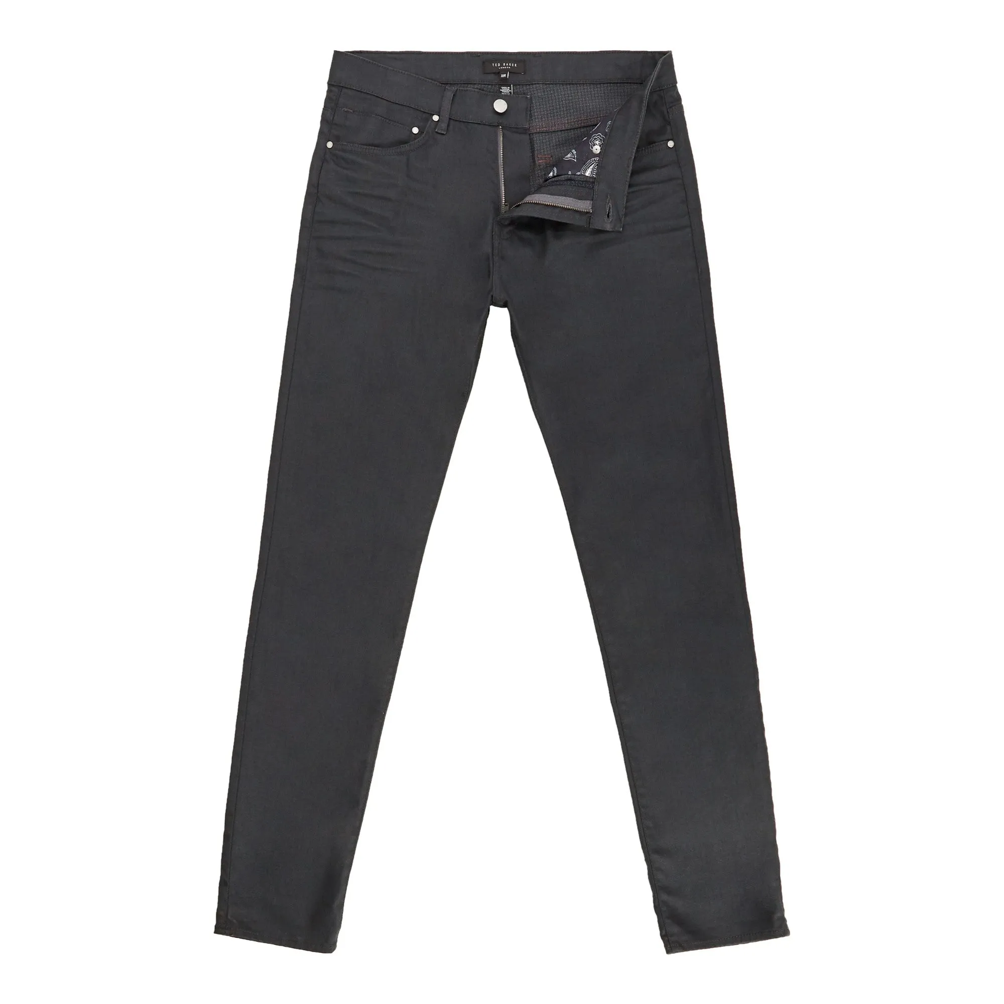 Men Tupreem-Tapered Printed Hem Jean - Grey