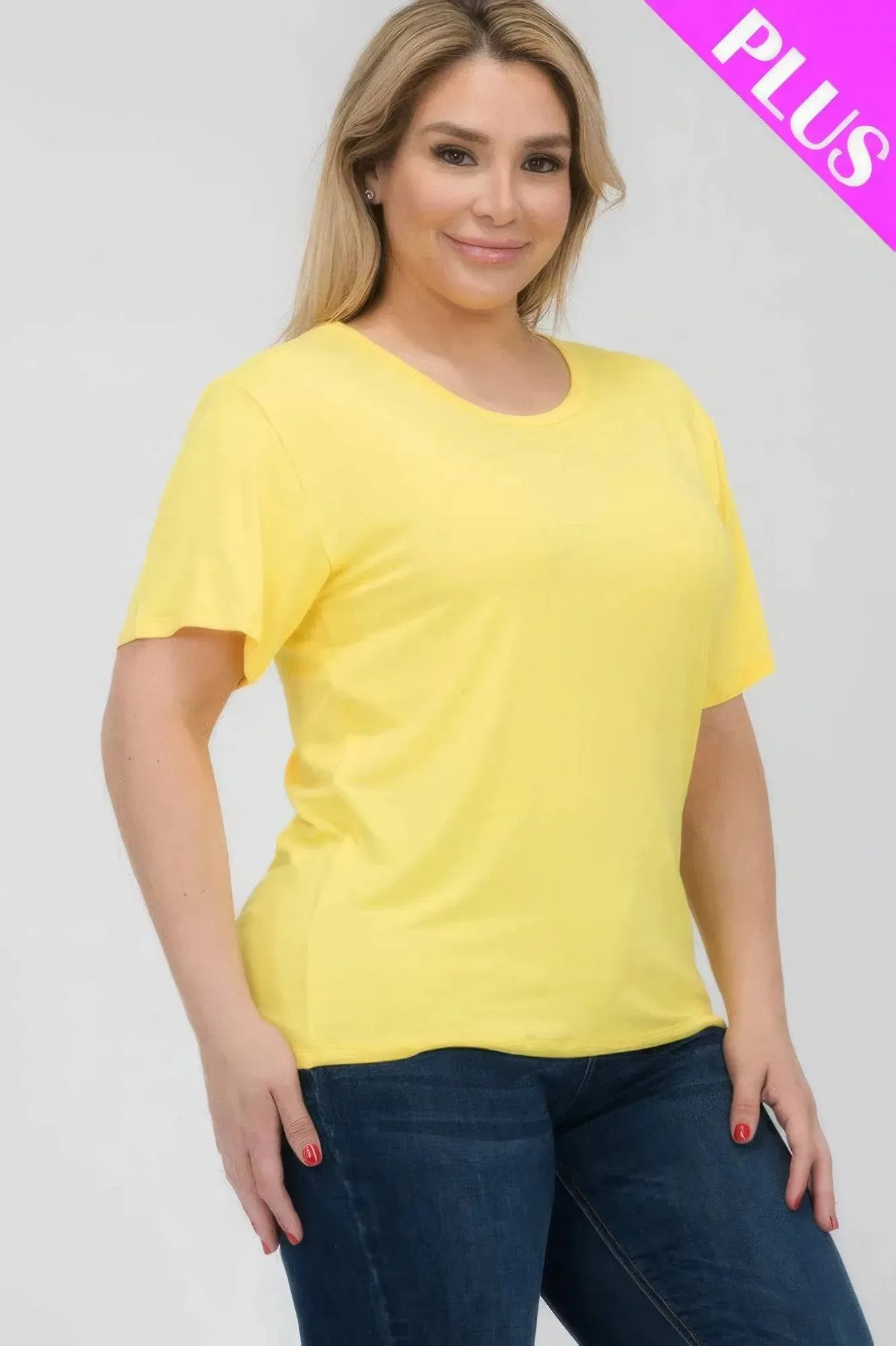Plus Size Basic Short Sleeve T-shirt