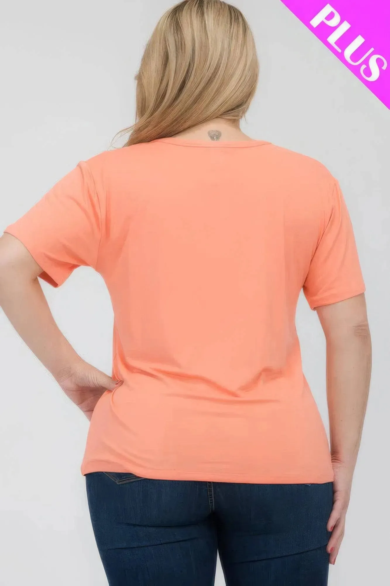 Plus Size Basic Short Sleeve T-shirt