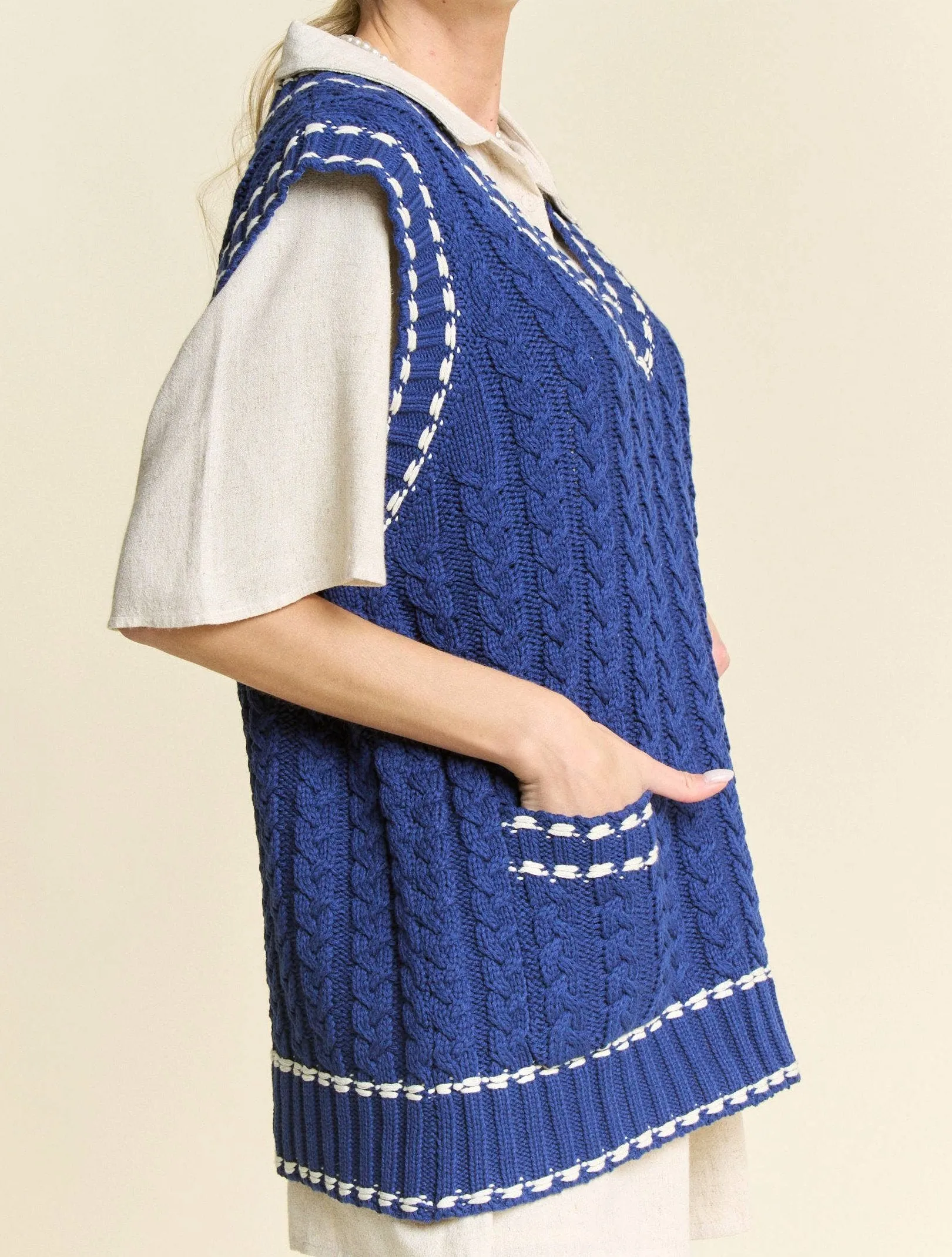 Prep School Vest in Blue