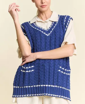 Prep School Vest in Blue