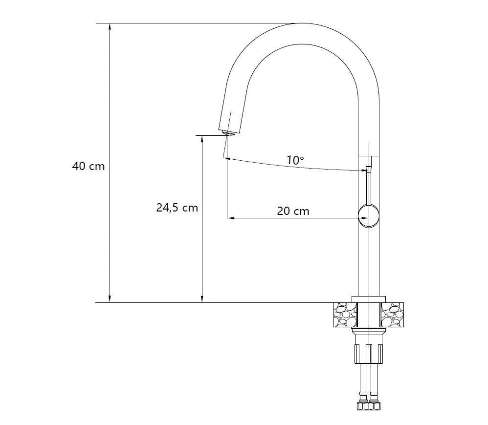 Quadron Haley kitchen tap, Matte Black