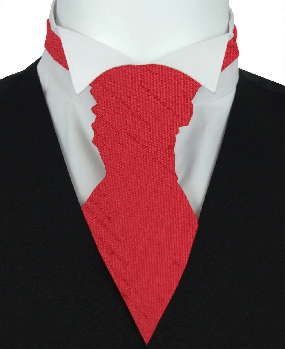 Red Shantung Boys Wedding Cravat
