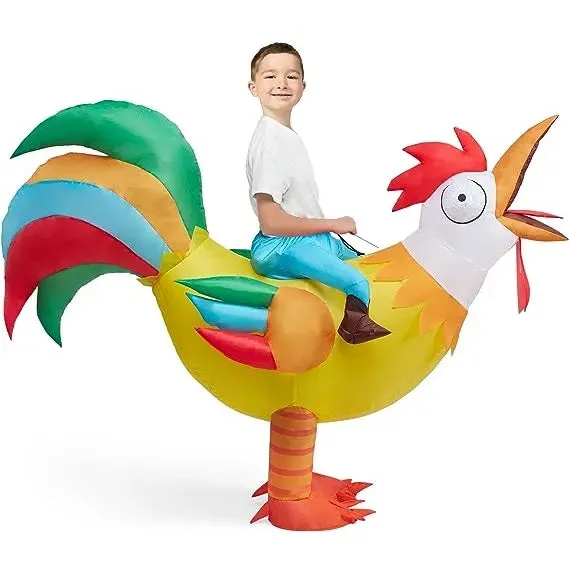 Ride-on Rooster Inflatable Costume