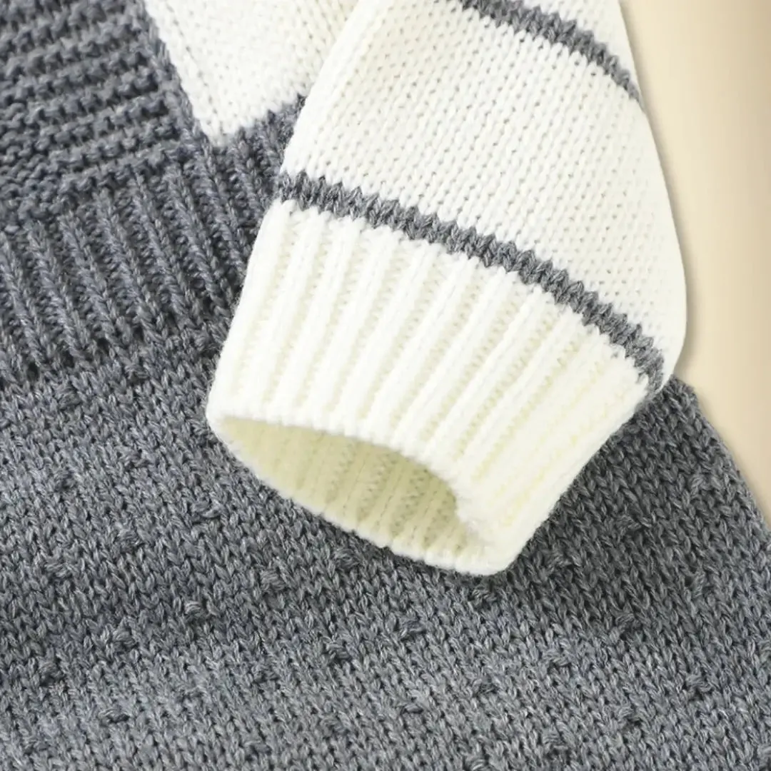 Saratoga Stripes Knit Suspender Set | Timeless Style for Baby’s Day Out (3-18M)