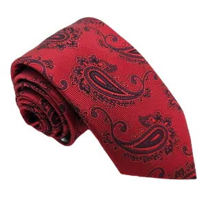 Scarlet Paisley Wedding Tie