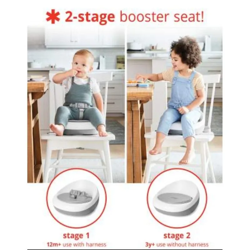 Sleek Seat Booster - Grey/White