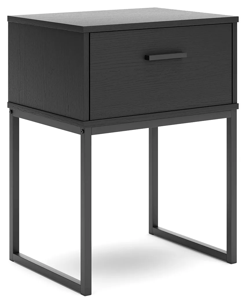 Socalle Twin Panel Platform Bed with Dresser, Chest and Nightstand in Black