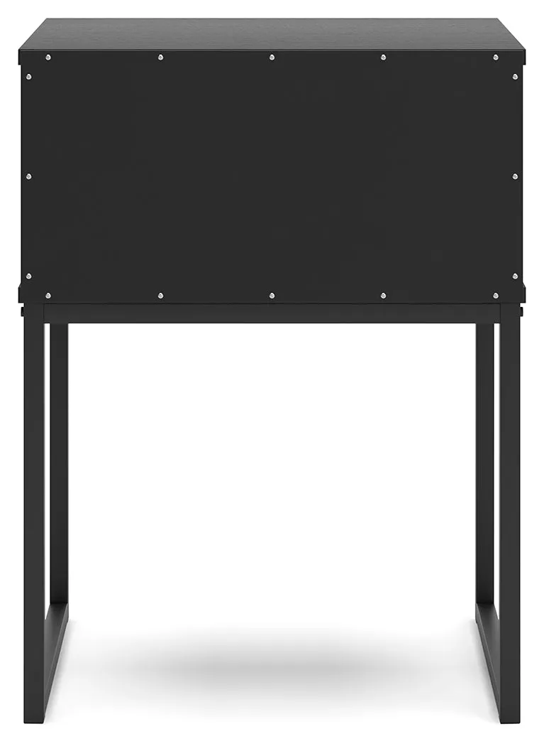 Socalle Twin Panel Platform Bed with Dresser, Chest and Nightstand in Black
