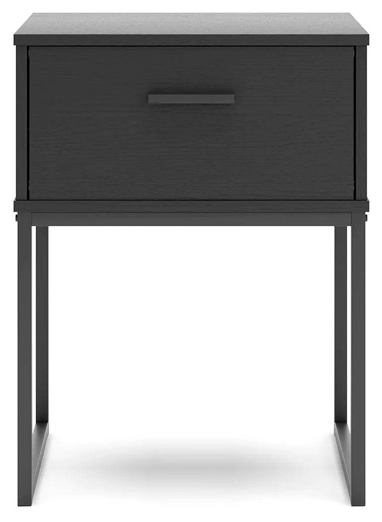 Socalle Twin Panel Platform Bed with Dresser, Chest and Nightstand in Black
