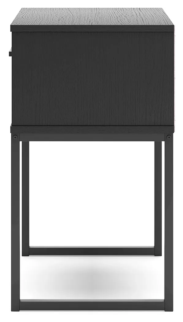 Socalle Twin Panel Platform Bed with Dresser, Chest and Nightstand in Black
