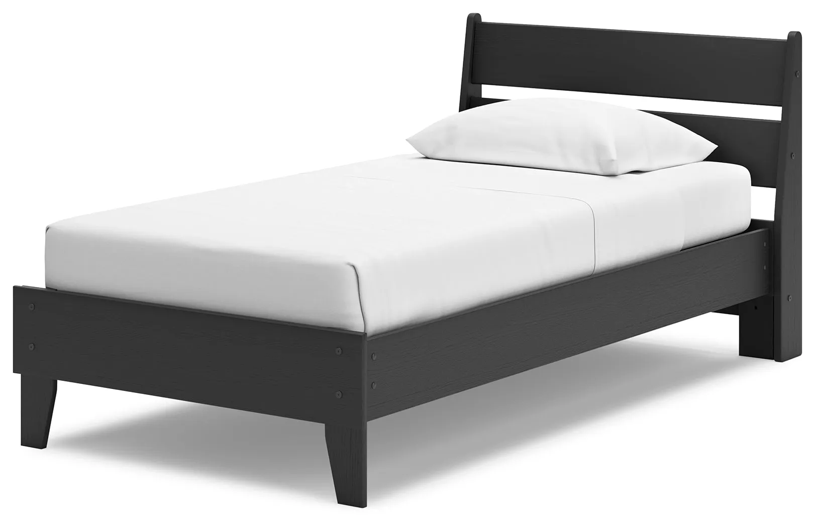 Socalle Twin Panel Platform Bed with Dresser in Black