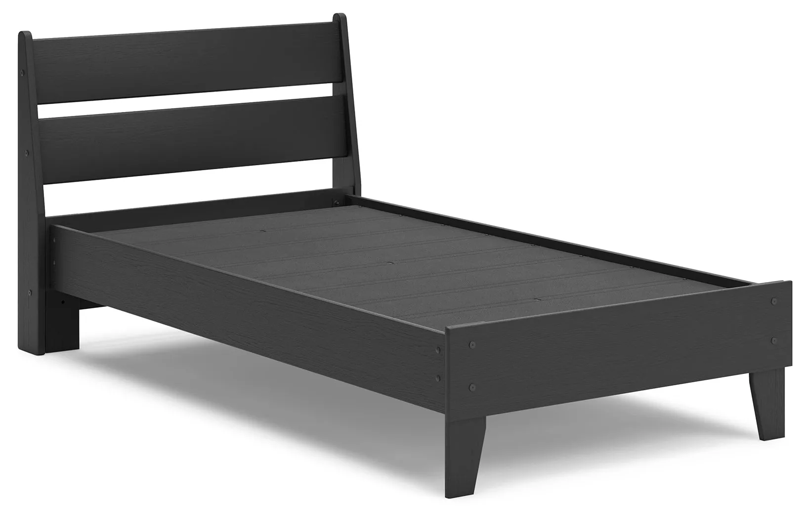 Socalle Twin Panel Platform Bed with Dresser in Black