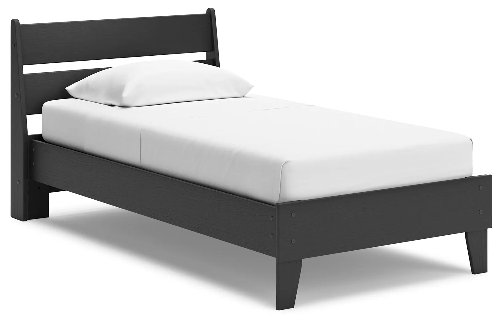 Socalle Twin Panel Platform Bed with Dresser in Black