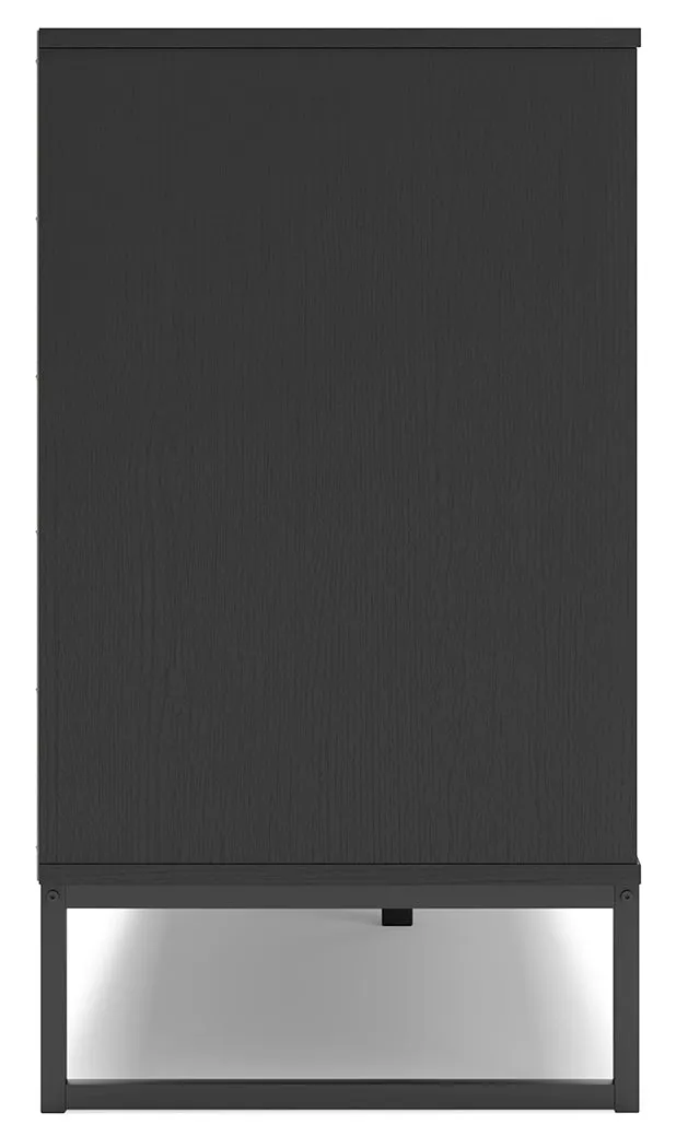 Socalle Twin Panel Platform Bed with Dresser in Black