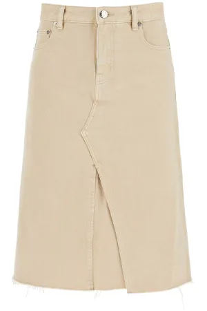 TORY BURCH denim trapeze skirt with